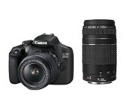 Canon EOS 2000D DSLR + 18-55mm IS II + 75-300 III