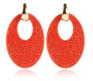 Cilla Jewels Ovale dames oorbellen Cilla Jewels Rood Goudkleurig