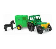 Wader tractor met trailer 36 cm groen