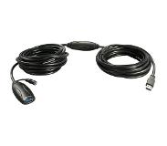 Lindy 43099 15m USB A USB A Mannelijk Vrouwelijk Zwart USB-kabel