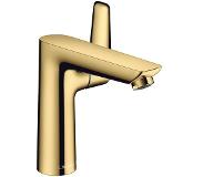 Hansgrohe talis e ééngreeps wastafelmengkraan comfortzone 150 met trekwaste 15,6 cm, goud
