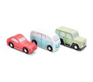 New Classic Toys Houten Speelgoedvoertuigen 3 stuks