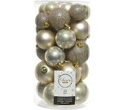 Ksd 3 stuks Kerstbal plastic glans-mat-glitter assorted parel KSD