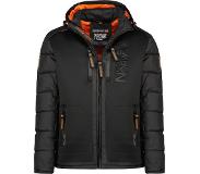 Geographical Norway Warm Gevoerde Winterjas Met Capuchon Zwart Geographical - S