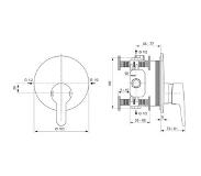 Ideal standard ceraplus 2 afbouwdeel voor inbouw douchemengkraan zonder omstel ø 16,3 cm, chroom