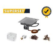 GoFire SUPERSET inbouwbrander vierkant 40 x 40 cm | Flexibel bedieningspaneel
