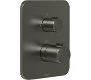 Blaufoss Smartbox Softline thermostatische inbouw douchekraan 2 functies Brushed GunMetal