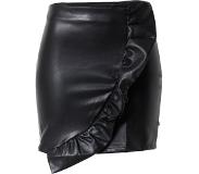 Colourful Rebel Yolene Pu Mini Ruffle Skirt | Black | M