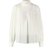 Morgan off white semi transparante blouse met kant bovenaan - valt kleiner - Maat 36