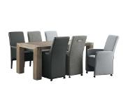 Pronto Wonen Eettafel Bassano L160xB90 acaciahout rough warm grey
