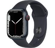 Apple Watch Series 7 4G 41mm Middernacht Aluminium Middernacht Sportband