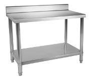 Royal Catering RVS tafel - 150 x 60 cm - Royal Catering - opstand - 130 kg draagvermogen