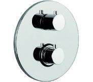 Paffoni Light douche thermostaatkraan met temperatuurbegrenzing en omstel Chroom LIQ018CR