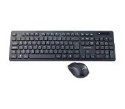 Gembird KBS-WCH-03 toetsenbord Inclusief muis RF draadloos + USB QWERTY Engels Zwart