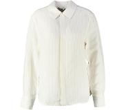 Yaya viscose gestreepte blouse off white koraal - Maat 42