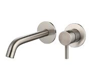 Neuer inbouw wastafelmengkraan rond gunmetal