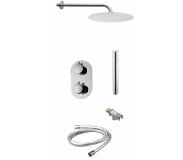 Neuer thermostatische inbouw doucheset rond met inbouwbox 20 chroom