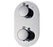 Neuer inbouw douchethermostaat met inbouwbox rond chroom