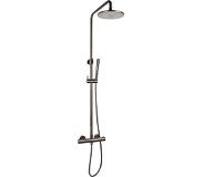 Neuer thermostatische opbouw doucheset rond 20 gunmetal