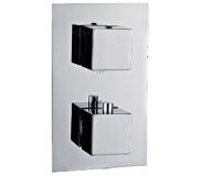 Neuer inbouw douchethermostaat met inbouwbox vierkant chroom