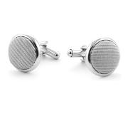 Suitable Zijde Manchetknoop Zilver F48 -