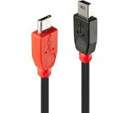 Lindy - USB 2.0 Kabel Typ Micro-B / Mini-B OTG, 0,5m