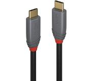Lindy USB-kabel USB 3.2 Gen2x2 USB-C stekker, USB-C stekker 1.00 m Zwart, Grijs 36901