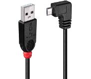 Lindy 31976 USB-kabel 1 m USB 2.0 USB A Micro-USB B Zwart