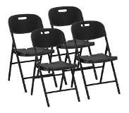 Royal Catering Klapstoelen - set van 4 - Royal Catering - 180 kg - zitvlak: 52 x 36 cm - zwart