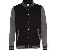 Awdis Baseball Jacket (Zwart / Donkergrijs) XXL