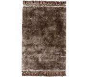 Nordal Noble karpet warmgrijs met franjes 70x200 cm