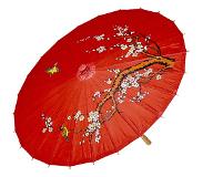 Widmann Mooie Rode Oosterse Paraplu van rijstpapier