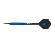Unicorn Dartpijlen Core Plus Rubberised - Softtip Zwart - Blauw Barrel Lengte: 43,00 mm - Barrel Dikte: 7,6 mm