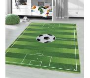 Muratap Tapijtenloods Play Vloerkleed Kinderkamer Voetbal Laagpolig Groen- 140x200 CM