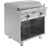 Saro Dubbele Lavasteengrill Tafelmodel met Open Onderstel (Lager dan 90 cm)