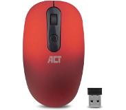ACT Wireless Mouse, USB nano receiver, 1200 dpi, red