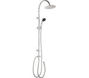 Nemo Go Biwa douchekolom 100x40cm hoofddouche 20 cm metalen glijstang handdouche 1 jet verstelbare handdouchehouder doucheslang 150 cm omstelknop SY1943-C