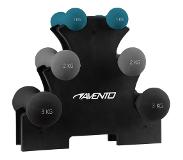 Avento Halterset - 3 Paar Handgewichten - op Rek - Bone