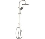 Nemo Go Sevan Regendoucheset - 100x50cm - opbouw - hoofddouche 20x20cm - handdouche 1 stand - met douchegarnituur - chroom SY1930-C