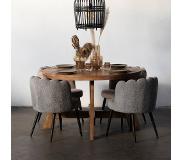 Giga Meubel Eettafel Yvette Rond Mangohout 130cm