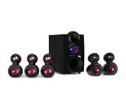 Auna X-Gaming 5.1 surround audiosysteem 380W max. OneSide subwoofer BT USB SD