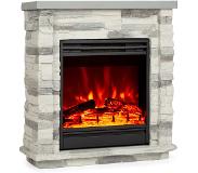 Klarstein Lienz elektrische haard 1800W steen-decoratie polystone afstandsbediening