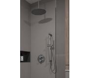 Saniclear Iron ronde inbouw regendouche met glijstang en plafondarm 20 verouderd ijzer