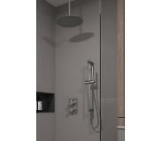 Saniclear Iron inbouw regendouche met glijstang en plafondarm 20 verouderd ijzer