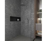 Saniclear Plus inbouw regendouche 3-weg met muurarm 20 geborsteld RVS