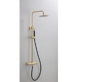 Saniclear Brass Pro opbouw regendouche 20 geborsteld messing