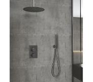 Saniclear Iron inbouw regendouche met plafondarm 30 verouderd ijzer