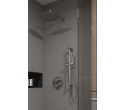 Saniclear Iron ronde inbouw regendouche met glijstang en muurarm 20 verouderd ijzer