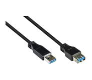 Goobay USB naar USB verlengkabel - USB3.0 - tot 0,9A / zwart - 5 meter