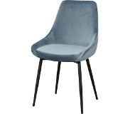 Nordiq Sierra fluwelen eetkamerstoel - Velvet - Blauw